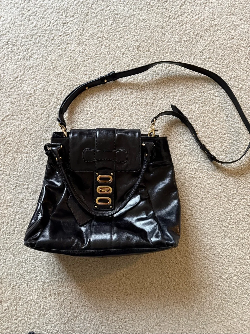 Badgley Mischka black Amber large handbag